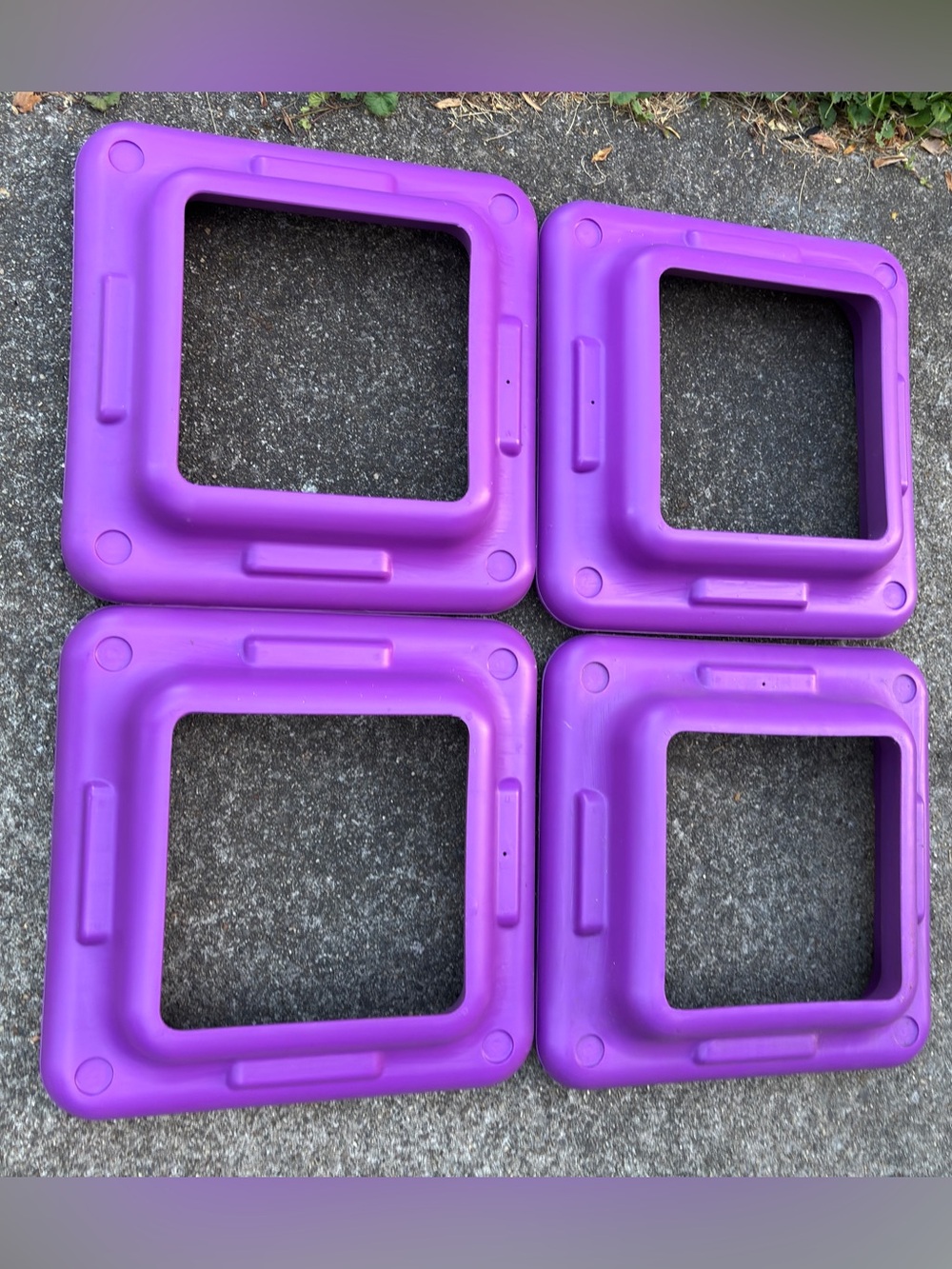 Lot of 4 The Step Original Aerobic Risers - Purple Health Club Size Exercise